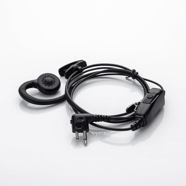 Single Wire Swivel Walkie Talkie Earphone with PTT and Microphone for 2 Pin 2.5mm+3.5mm Motorola Two Way Radio CP200,