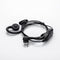 Single Wire Swivel Walkie Talkie Earphone with PTT and Microphone for 2 Pin 2.5mm+3.5mm Motorola Two Way Radio CP200,