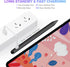 Stylus Pen, 2X Fast Charge Active Pencil for 2018-2024 Apple iPad Pro 11"/12.9"/M4, iPad Air 3/4/5/M2, Black