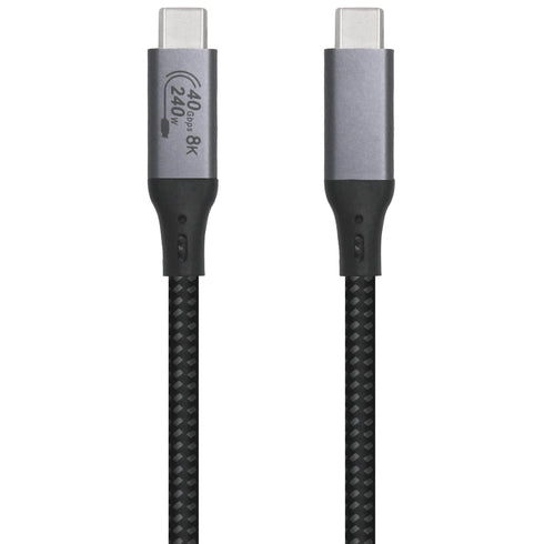 Vebner 6-Foot USB4 3, 4 8K 40gbps 240W Cable Compatible with Thunderbolt Thunderbolt and USB-C - Supports HD Display