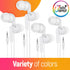 Earbuds 30 Pack | Bulk Basic Earbuds, Pearl White in-Ear Earbuds, Disposable Earphones, Affordable Headphones, 3.5 MM