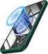 TENDLIN iPhone 11 Magnetic Case - Crystal Clear Hard Back, Soft Bumper, MagSafe Compatible, Protective (Green)