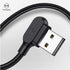 Micro USB 90 Degree Right Angle Elbow Design Game LED Nylon Braided Sync Charge Cable 6FT/1.8M