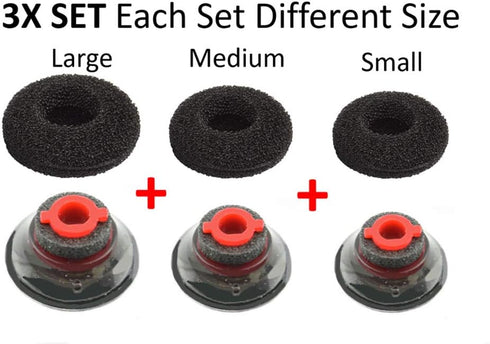 3X Ultra Comfort Eartips Ear Buds Replacement Kits for Plantronics Voyager 5200 5220 5210 Series Bluetooth Headset