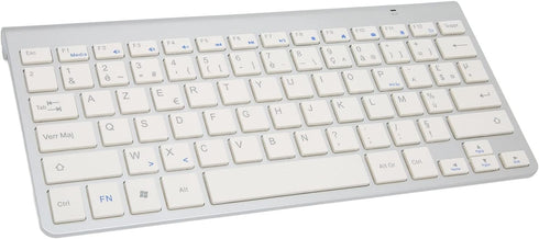 ASHATA Wireless USB-C Keyboard, 2.4g Portable Bilingual Keyboard (French-English) for Desktop and Laptop