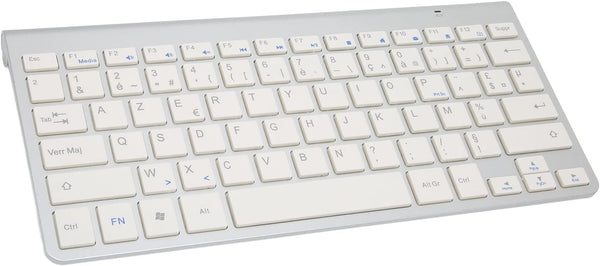 ASHATA Wireless USB-C Keyboard, 2.4g Portable Bilingual Keyboard (French-English) for Desktop and Laptop