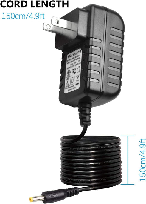 Wall Charger Power Supply Cord for Portable DVD Player, AC-DC Mains Adapter, Compatible with UEME/HDJUNTUNKOR