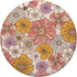 Retro Flowers Meadow Floral Groovy 70s PopSockets Adhesive PopGrip, Peach Orange Pink
