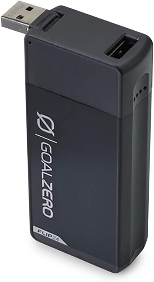Goal Zero Flip 24 Portable Phone Charger, Black, USB Battery Bank for Travel and Emergency Use