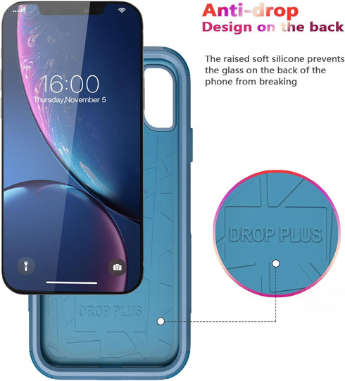 Diverbox Heavy Duty Protection Case for iPhone XR, Shockproof and Dust-Proof Cover for Apple iPhone