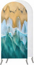 Jnbasdffb Blue Coastal Wedding Arch Cover,Stretchy Spandex Arch Backdrop Stand Covers 6.6 FT,Yellow