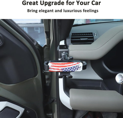 Aluminum Alloy Dashboard Side Mobile Phone Holder Trim for Land Rover Defender 90 110 130 2020-2024, Style C