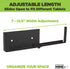 HIDEit Mounts Uni-T Universal Tablet Wall Mount, Adjustable Black Steel Mount for iPad and Samsung Tablets