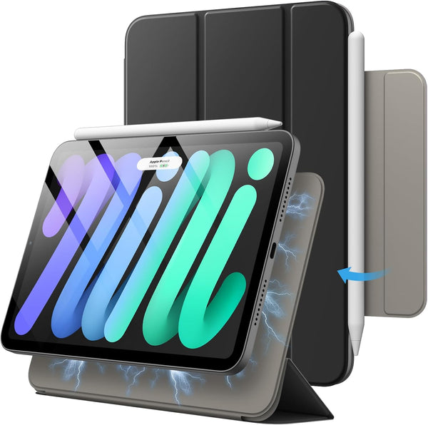 JETech Magnetic Case for iPad mini (2024 Model, 7th Generation) / mini 6 (2021 Model, 6th Generation) - Slim Smart