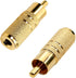 Fielect RCA Male to 3.5mm Female Connector, Stereo Audio Video Adapter Coupler Converters, Zinc Alloy 1Pcs