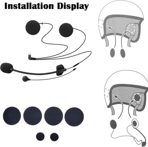 FreedConn Microphone Headphone Soft Cable Headset & Clip Accessory for T-COMVB and T-COMSC Series