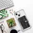 ?? Phone Wallet Stick On - Credit Card Holder for Cell Phone, Stick on for Back of Phone or Phone Case (Black)