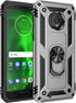 Military Grade Drop Impact Case for Motorola Moto G6 with 360 Metal Rotating Ring Kickstand Holder, Shockproof (Sliver)