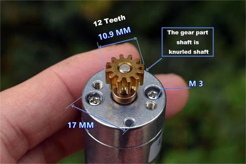 GGGMVGVFL ZGA25-300 25mm 6V-12V 45RPM-92RPM 12T Mini Full Metal Gearbox Motor DC Slow Speed Reduction Motor Copper Gear