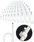 100-Pack Mini Round Cable Clips for Computer Cable Management, Ethernet, Coaxial Cable & Extension Cords, Indoor/Outdoor