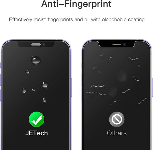 JETech 3-Pack Full Coverage Screen Protector for iPhone 12 mini (5.4-Inch) HD Clear, 9H Tempered Glass Film