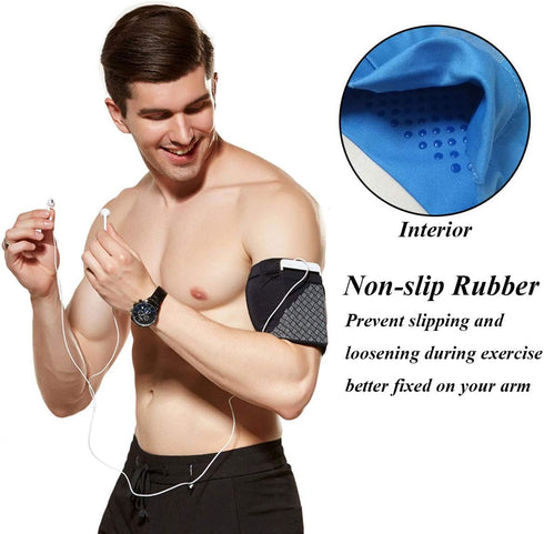 Sports Running Armband, Lightweight All Purpose Sport Bag Arm Band Holder, Comfortable Phone Sleeve, Black