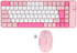 Keyboard and Mouse Combo for Windows, Bluetooth 2.4 GHz Receiver, 84 Keys QWERTY Layout, Adjustable DPI Mouse