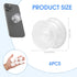 OMASUNB 6PC Set, Clear Phone Grip Sticky Phone Holder with Removable Design, Mini Phone Stand for DIY Crafts