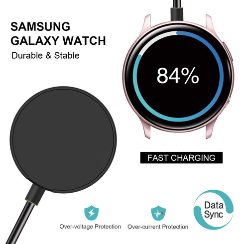 Trami 2 Pack Wireless Charging Dock Compatible with Samsung Galaxy Watch 7/6/6 Classic/5/5 Pro/4/4 Classic/3/Active