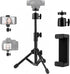 PIOENIMAGE Webcam Tripod Stand, Desk Tripods Webcam Mount with Phone Holder, Extendable Desktops