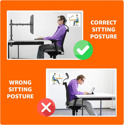 Amazon Basics 13-30" Single Computer Monitor Stand with Cable Management, Height Adjustable VESA Desk Arm Mount, Fully