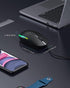 seenda Wired Mouse, USB Computer Mouse with RGB Backlit Optical LED, Attached USB Cord for Laptops, Black