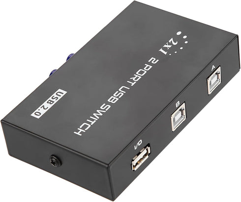 ASHATA USB 2.0 Peripheral Sharing Switch, 2/4 Port Manual Sharing Switch for PC Printer Scanner, Compatible with