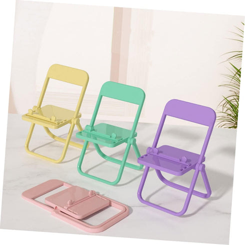 NUOBESTY 4.33X2.55X2.16In Cute Cartoon Mini Chair Mobile Phone Stand for Desk Stable Simple Holder for Easy Viewing
