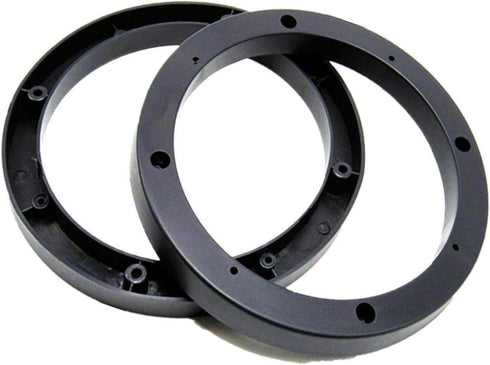 2PCS Black Plastic Speaker Spacer Adaptor Ring Mounting Bracket for 6.5 inches Dia Speakers