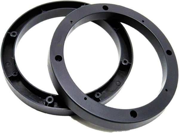2PCS Black Plastic Speaker Spacer Adaptor Ring Mounting Bracket for 6.5 inches Dia Speakers