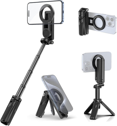ULANZI JJ03 Magnetic Mini Tripod for Phone with Remote, 3-in-1 Pocket Selfie Stick