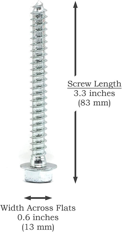 THE CIMPLE CO Pitch Pad Kit - Zinc - 6 Grade 5 Steel Lag Bolts and 3 Mastic Pads for Roof Antennas