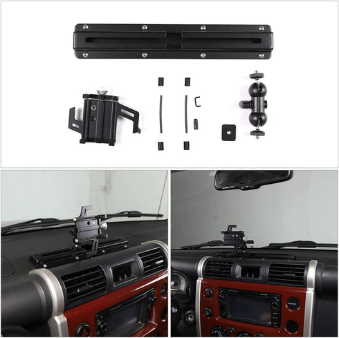 Car Instrument Panel Track Mobile Phone Holder for Toyota FJ Cruiser 2007-2021, Multifunctional Phone Holder Accessories