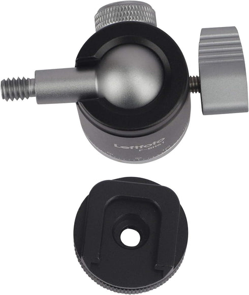 Leftfoto 360 90Tilt 1/4" Camera Tripod Mini Ball Head Adapter Degree Rotatable Pan with Cold Shoe Mount with Screw