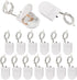 Aobao 15pcs CR2032 Battery Holder with Switch, Coin Cell 1 x 3V Button Leads On Off Switch, White