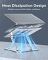 H&C(hcck&Cllassp) 11-17 inch Aluminum Laptop Stand for Desk, Foldable and Portable Laptop Riser, Adjustable Notebook