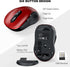 WisFox 2.4G Wireless Mouse for Laptop, Ergonomic Computer Mouse with USB Receiver and Type-C Adapter, Red