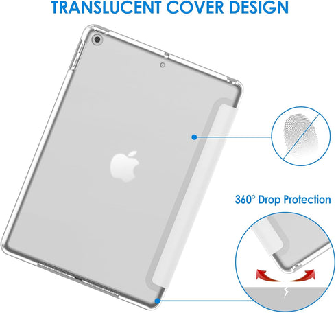 JETech iPad Case for 10.2-Inch (2021/2020/2019 Model), Auto Wake/Sleep Cover, White