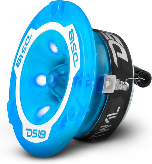 DS18 PRO-TW1L 3.8" RGB Aluminum Super Bullet Tweeter - 2 Speakers, 400W Max, 200W RMS, Built-in Crossover