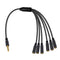Poyiccot 3.5mm Headphone Splitter, 1 to 6 Ways 3.5mm TRRS Male to 6 Female Cord for Earphone, Laptop, Phone