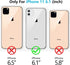 Compatible with iPhone 11 Black/Clear Waterproof Case, Full-Body Rugged Bumper with Built-in Screen Protector