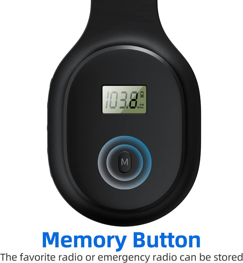 Wireless Headphones with FM Radio and Bluetooth 5.0, Rechargeable Portable Headset for Jogging, Cycling