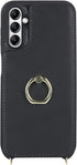 for Samsung Galaxy A13 5G Case with Card Holder and Strap, Crossbody Lanyard, Ring Stand, Snap Clasp, Phone Wallet