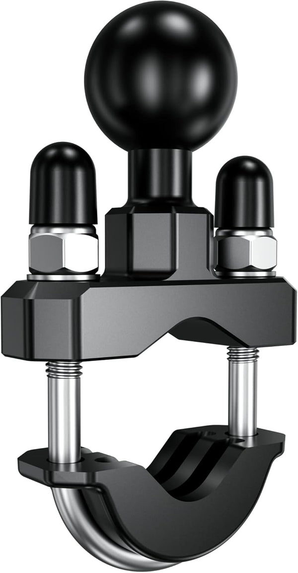 BRCOVAN Handlebar U-Bolt Mount Base with 1'' TPU Ball for Rails 0.5'' to 1.25'', Compatible with RAM Mounts B Size 1
